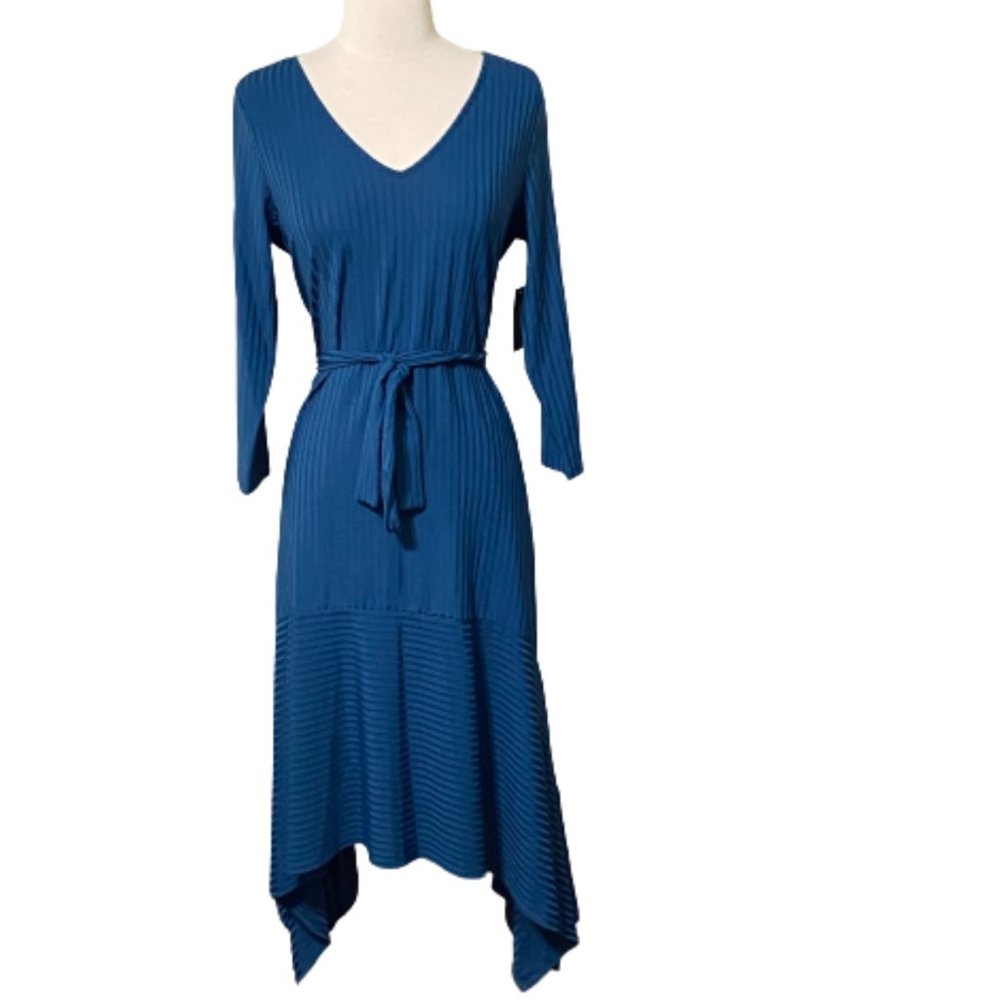 NWT Messini Mallard Teal Rib Dress Size M